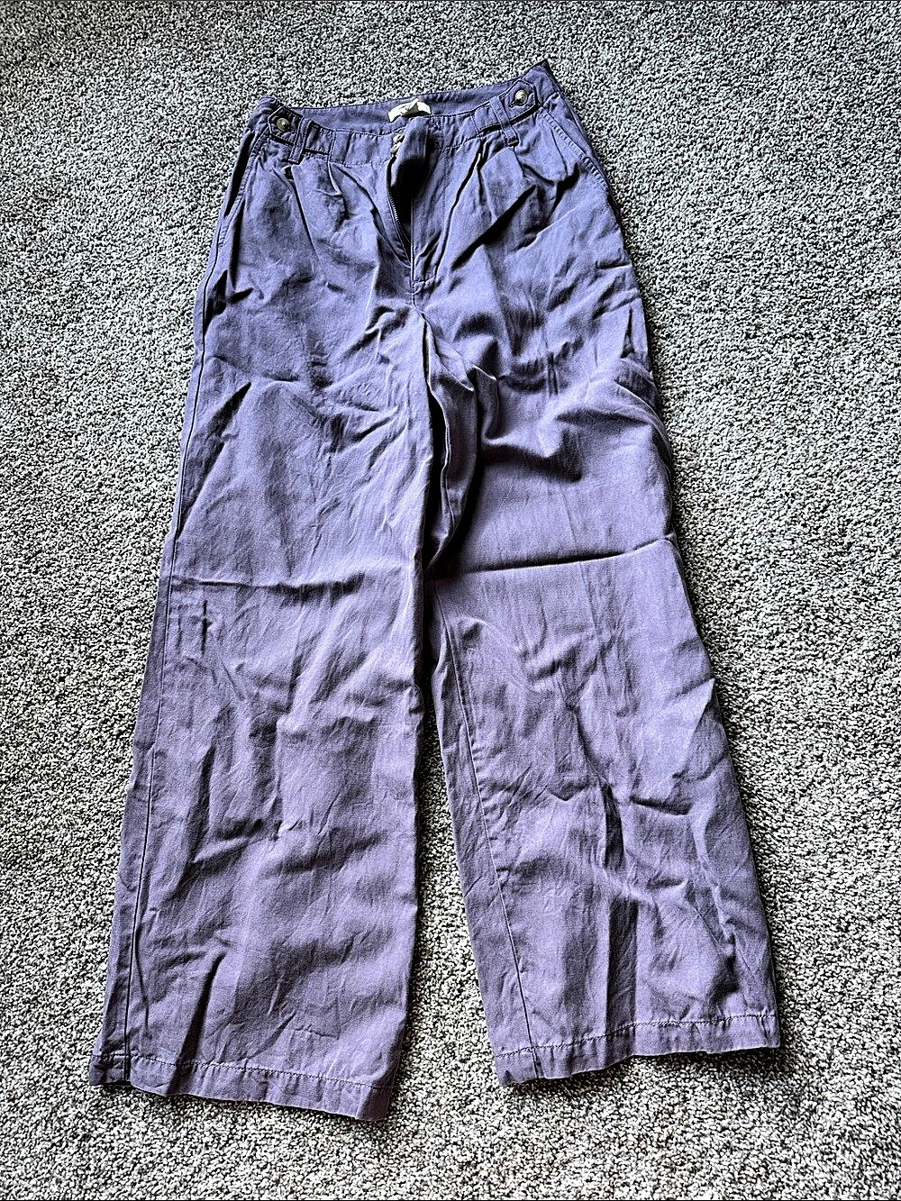 Madewell The Harlow Wide-Leg Pant in Drapey Twill in Purple, Size 2